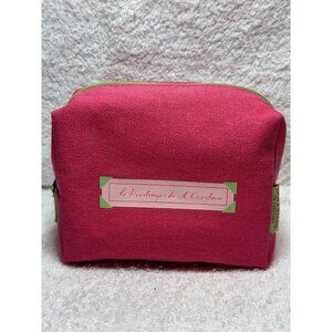 L'Occitane Le Printemps De L'Occitane Pink Canvas Cosmetic Makeup Bag
